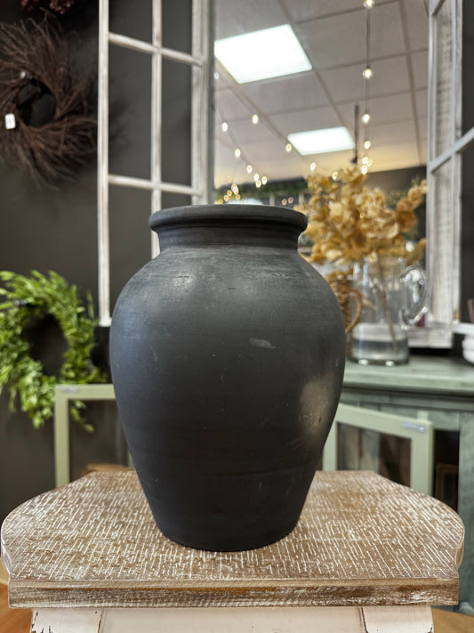 Rustic Black Vase
