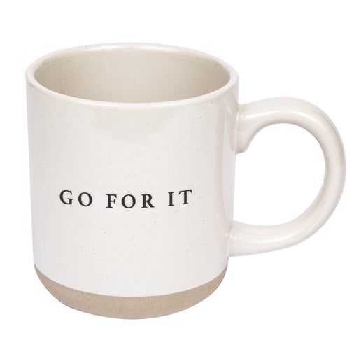 Stoneware Sayings Mug - Go For It