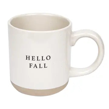 Stoneware Sayings Mug - Hello Fall