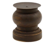 Black Distressed Wood Pillar Holder
