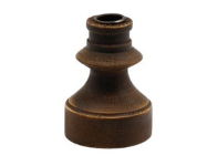 Black Distressed Wood Taper Holder