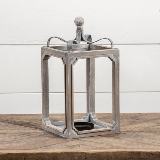 Gray Galvanized Lantern