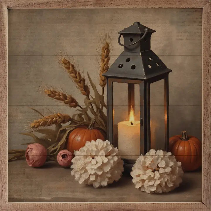 Autumn Lantern Wood Photo
