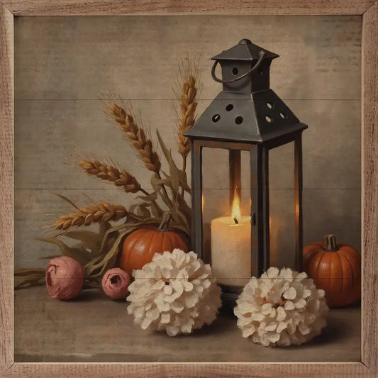 Autumn Lantern Wood Photo