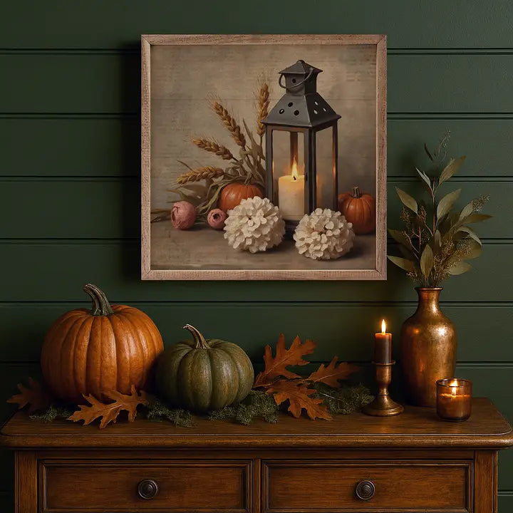 Autumn Lantern Wood Photo