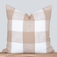 Tan Check Pillow